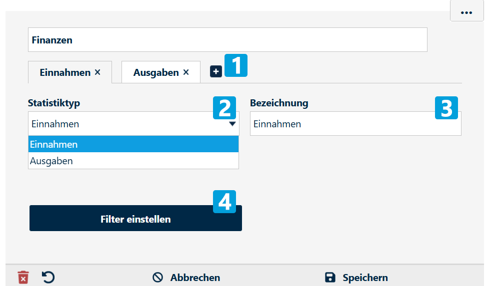 Widget-Finanzen-Bearbeitungansicht