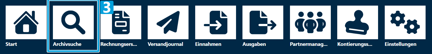 Archiv-Klappmenü-Archivsuche