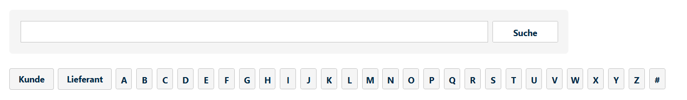 Suchzeile und Alphabet in der Partnerübersicht