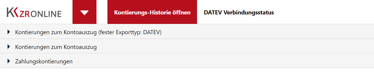 Kontierungs-Historie aufrufen