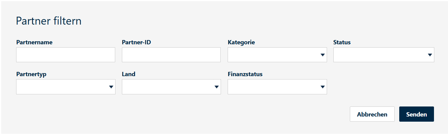 obwyse Partnermanagement Kontextmenü Filter öffnen